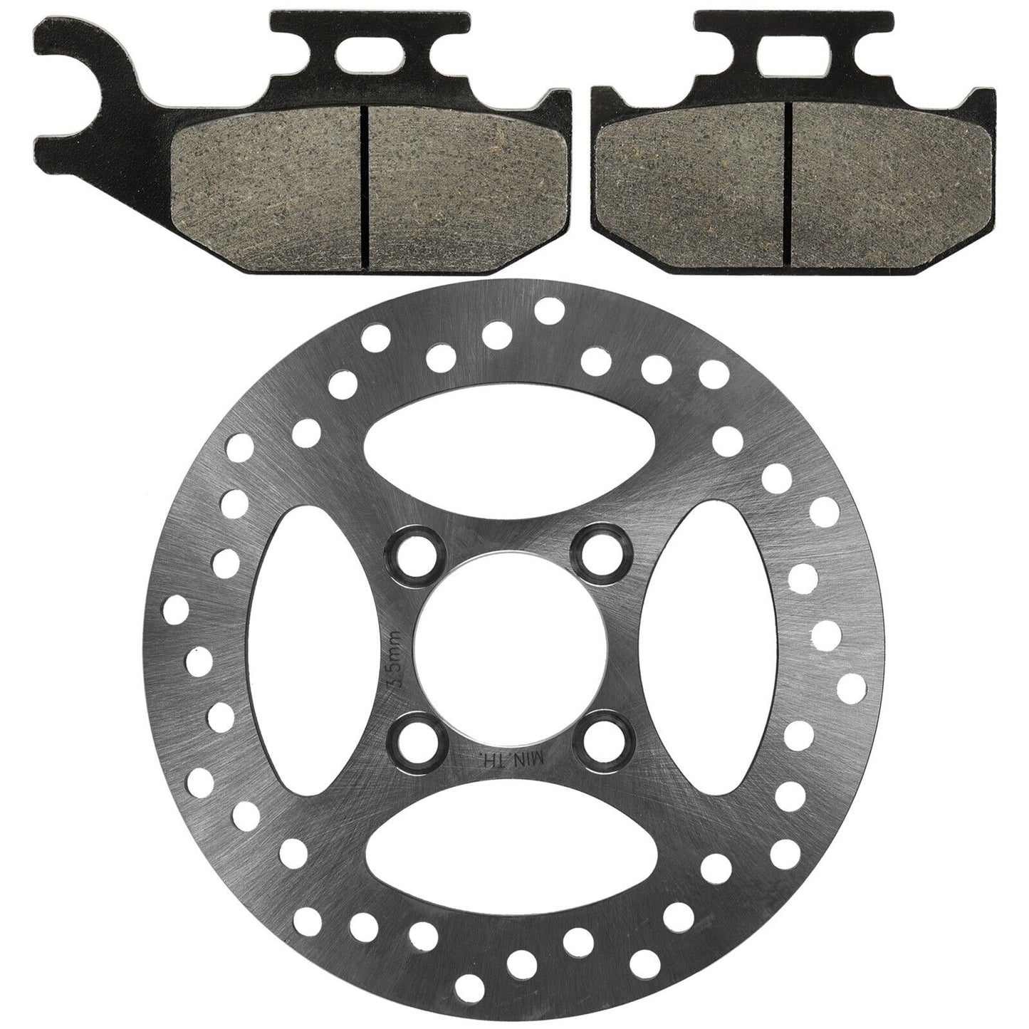 Rear Brake Disc Rotor W/ Pads For Yamaha Raptor 700 YFM700R 2006 2007 2008