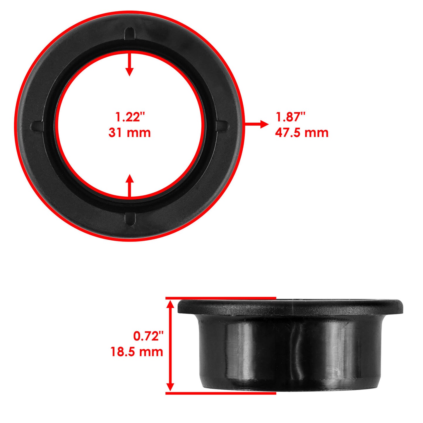 Rear Control Arm & Knuckle Bushing For Polaris Sportsman Scrambler XP 1000 20-24