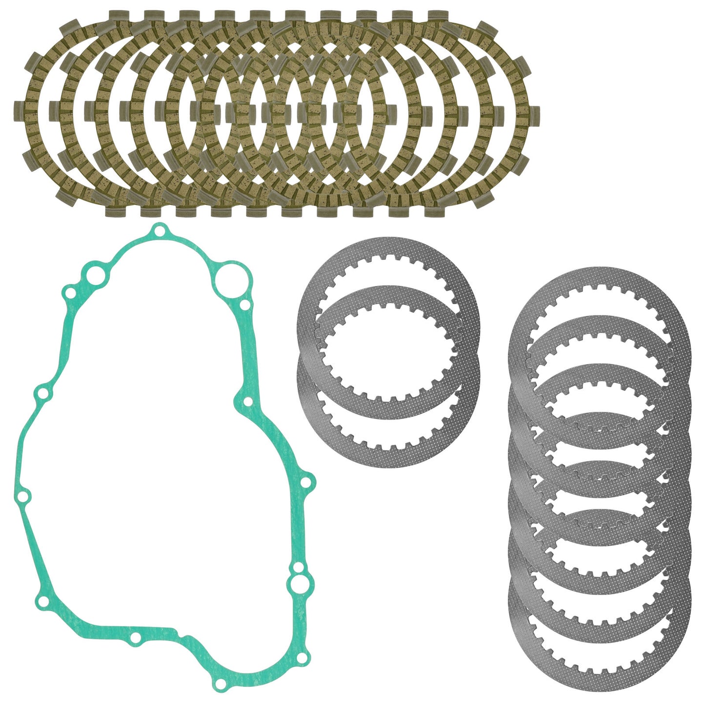 Clutch Friction Steel Plates and Gasket Kit for Yamaha YZ250F 2001 2002 - 2013