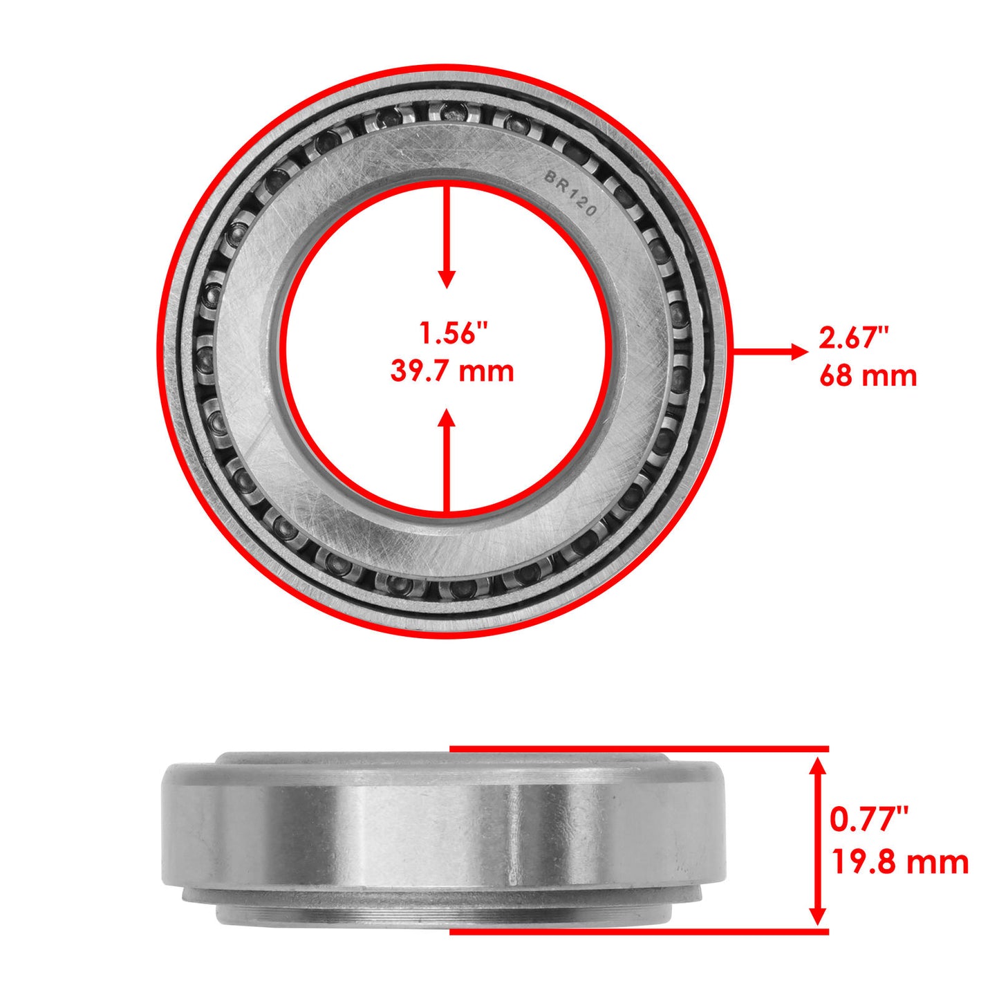 Caltric 293350043 293250222 Bearing Carrier Bearing w/Seal For Can-Am Bombardier