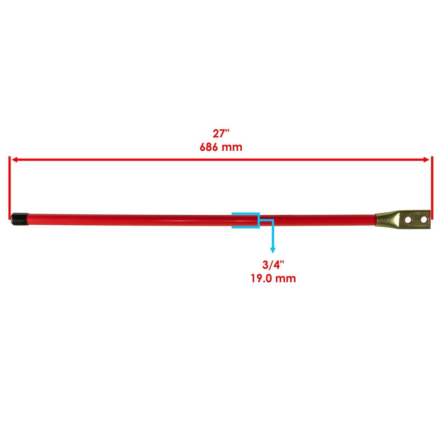 Snow Plow Blade Guide Markers 27" Bolt on For Boss & Western B61049 MSC01870