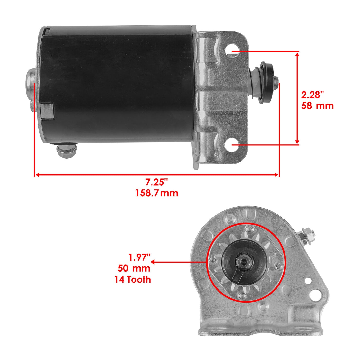 Caltric Starter for John Deere Mower Zero Turo Z225 Eztrak / MIA13018