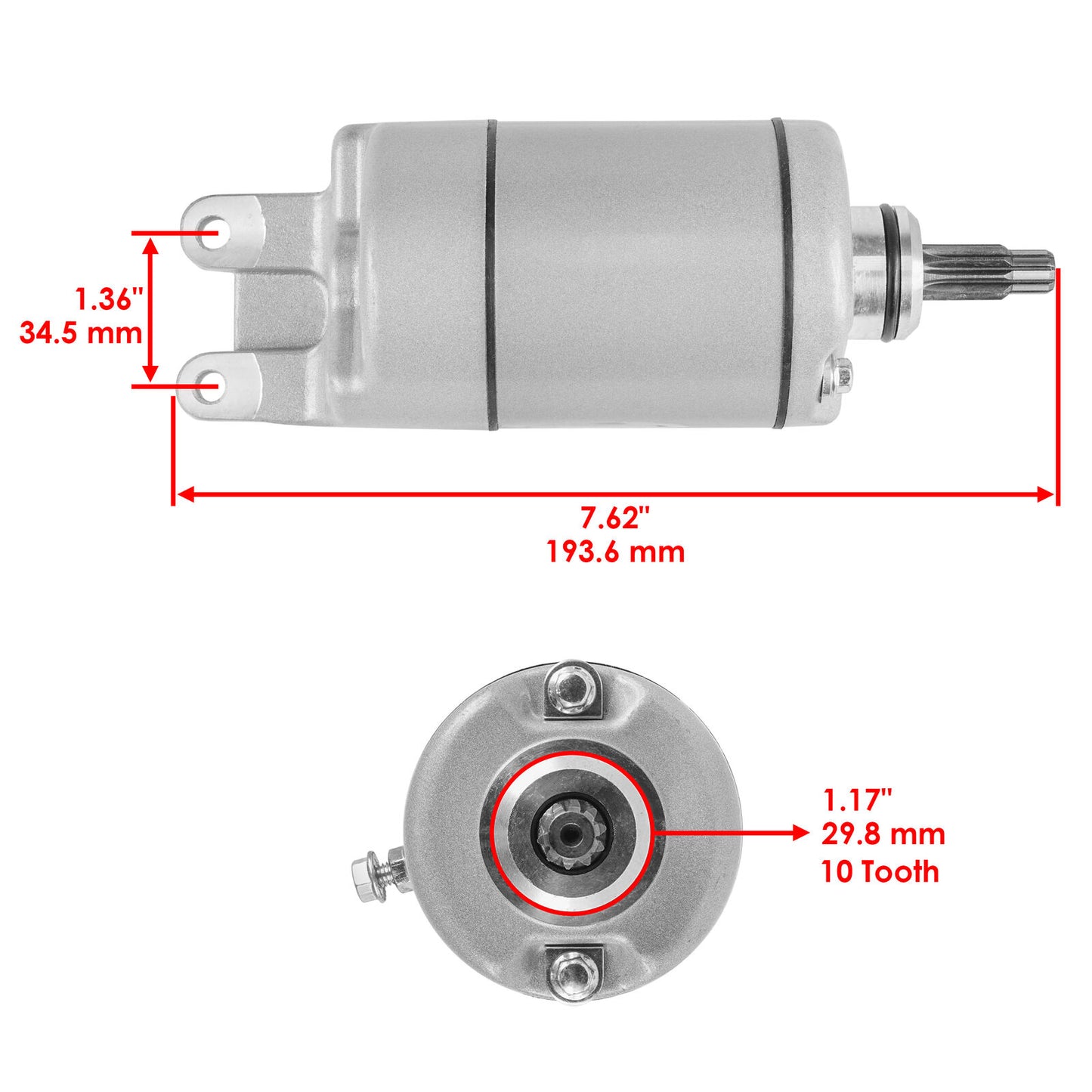 Starter W/ Relay Solenoid For Honda Fourtrax 300 TRX300 TRX300FW 2X4 4X4 1988-00