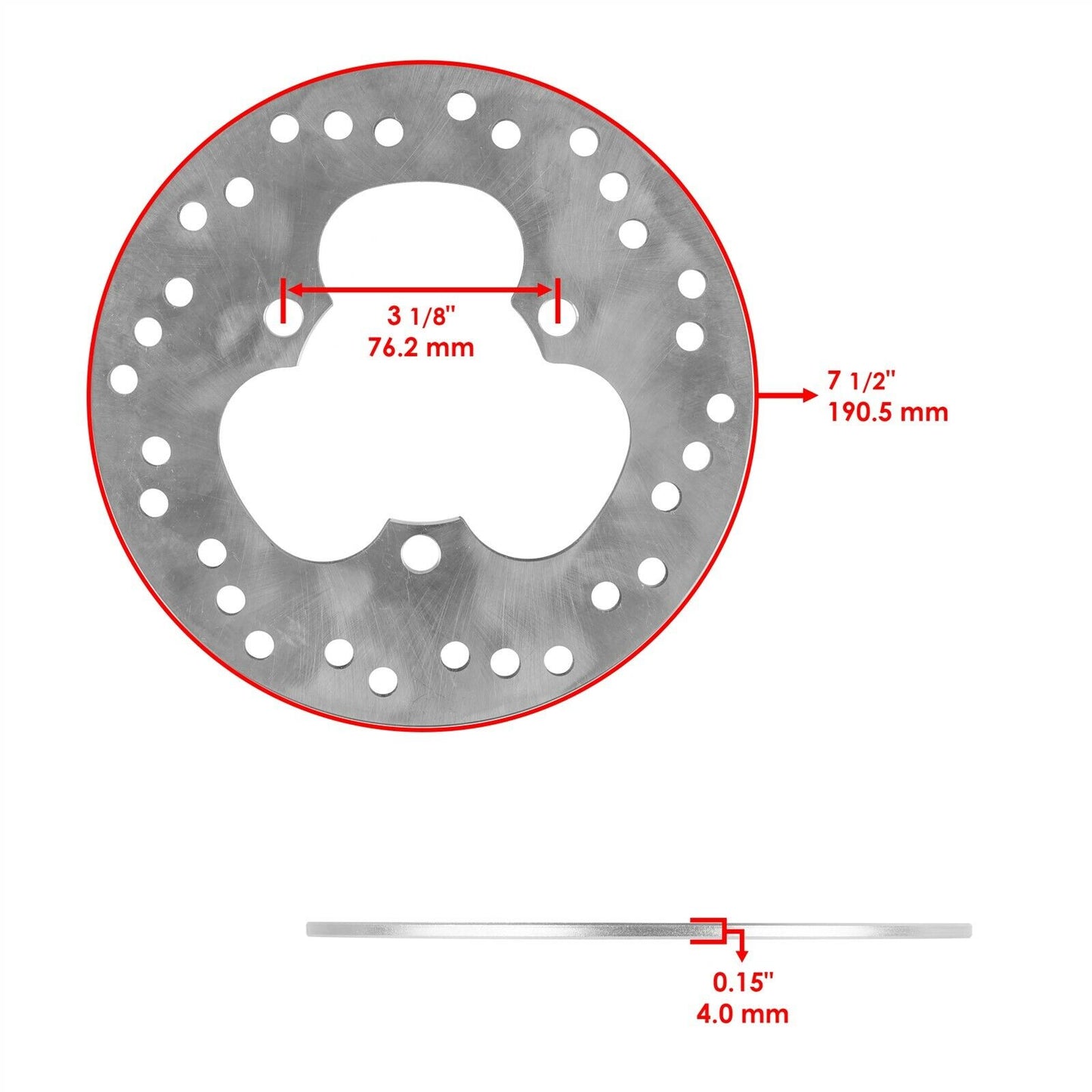 Rear Brake Disc Rotor w/ Bolts fits Honda TRX450R Sportrax 450 2x4 2004 2005