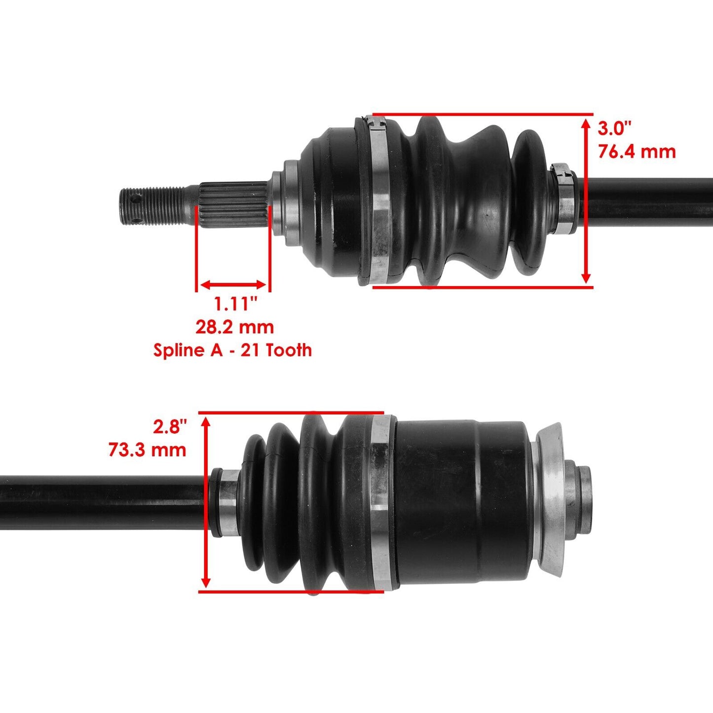 Front Left Axle for Arctic Cat 500 4X4 Auto 2000 2001 / 500 4X4 Man 2001