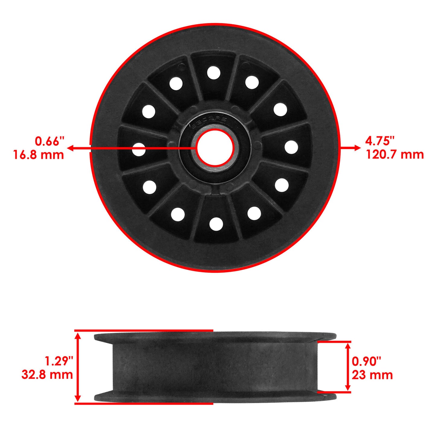 109-3658 109-8891 Idler Deck Pulley For Exmark QST22BE482 QST23KC482 QST24BE522