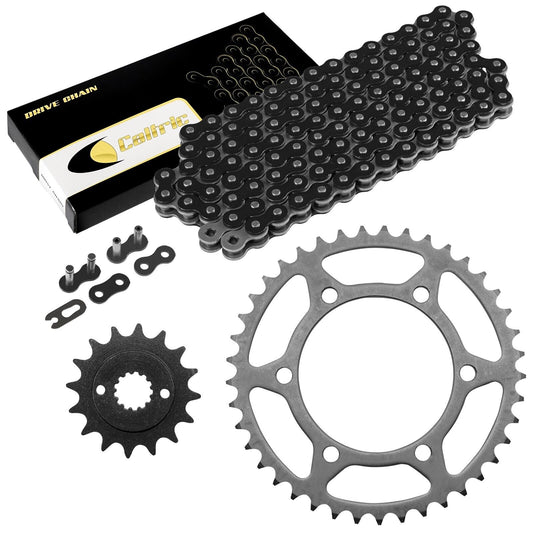 Black Drive Chain And Sprocket Kit for Kawasaki Ninja 500R EX500D 1997-2009