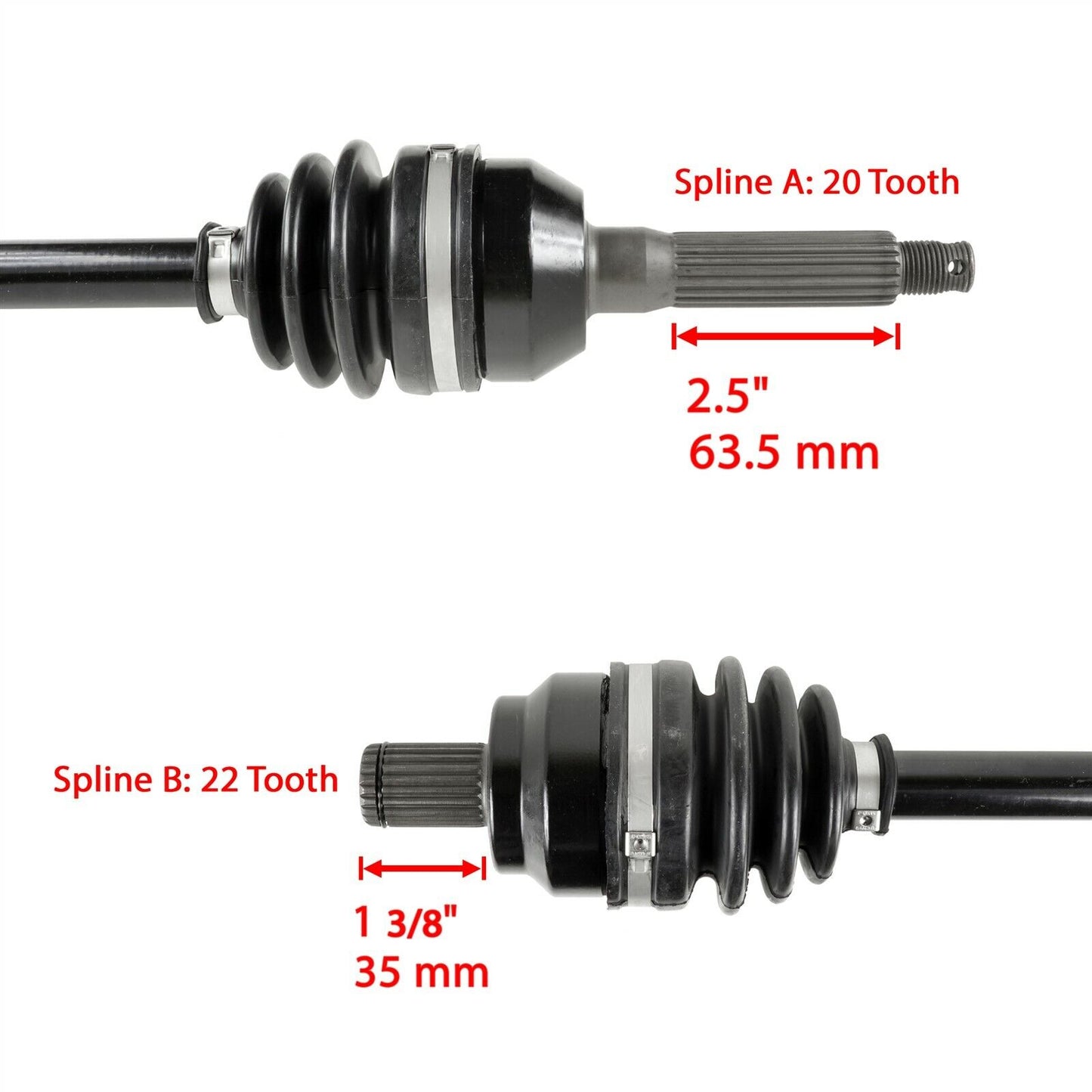 Front Rear Left and Right CV Joint Axle fits Polaris Sportsman 570 2015 - 2017