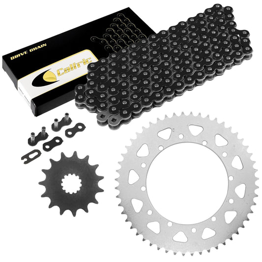 Black Drive Chain And Sprocket Kit for Yamaha Tt500 1976-1981