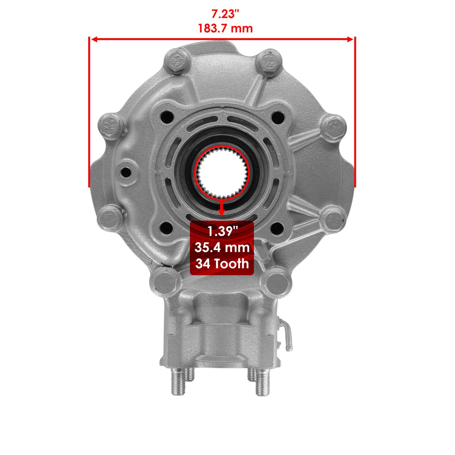 Complete Rear Differential for Honda TRX300FW Fourtrax 300 4X4 1988-1995