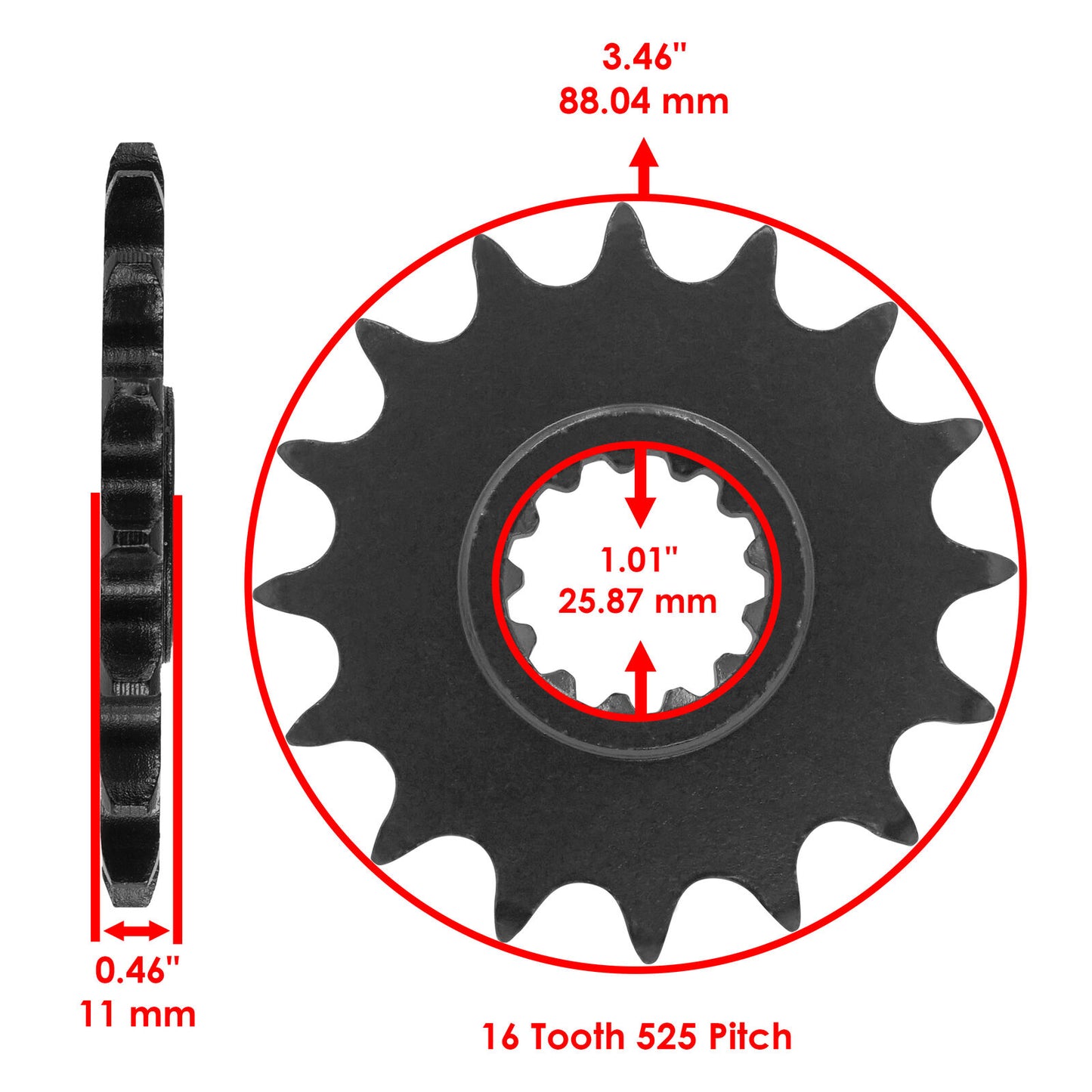 Front Drive Chain Sprocket For Yamaha FZ07 2015-2017 / FZ8 2010-2015 / FZ10 2017