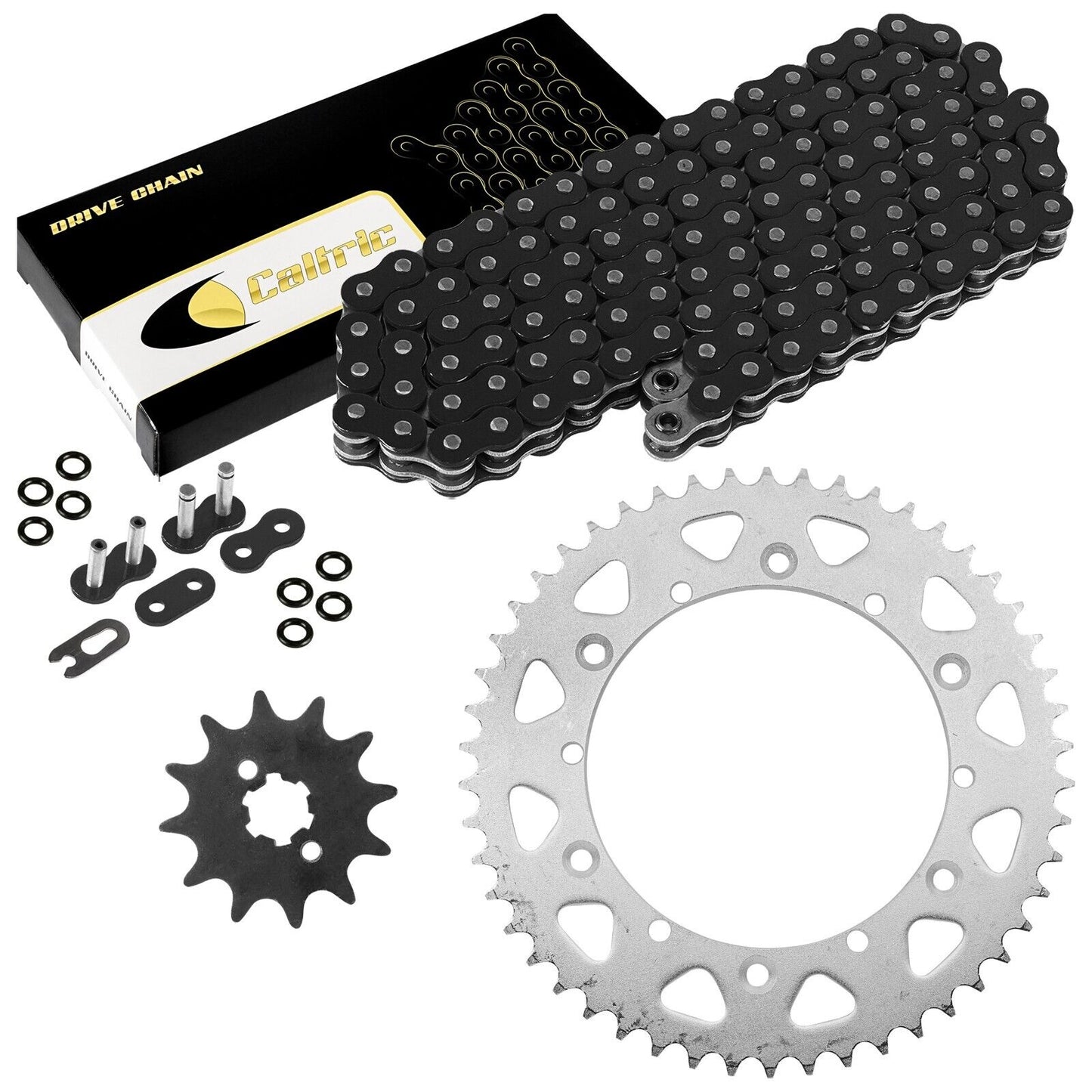 Black O-Ring Drive Chain & Sprockets Kit for Yamaha YZ100 82 83 / YZ125 84 85