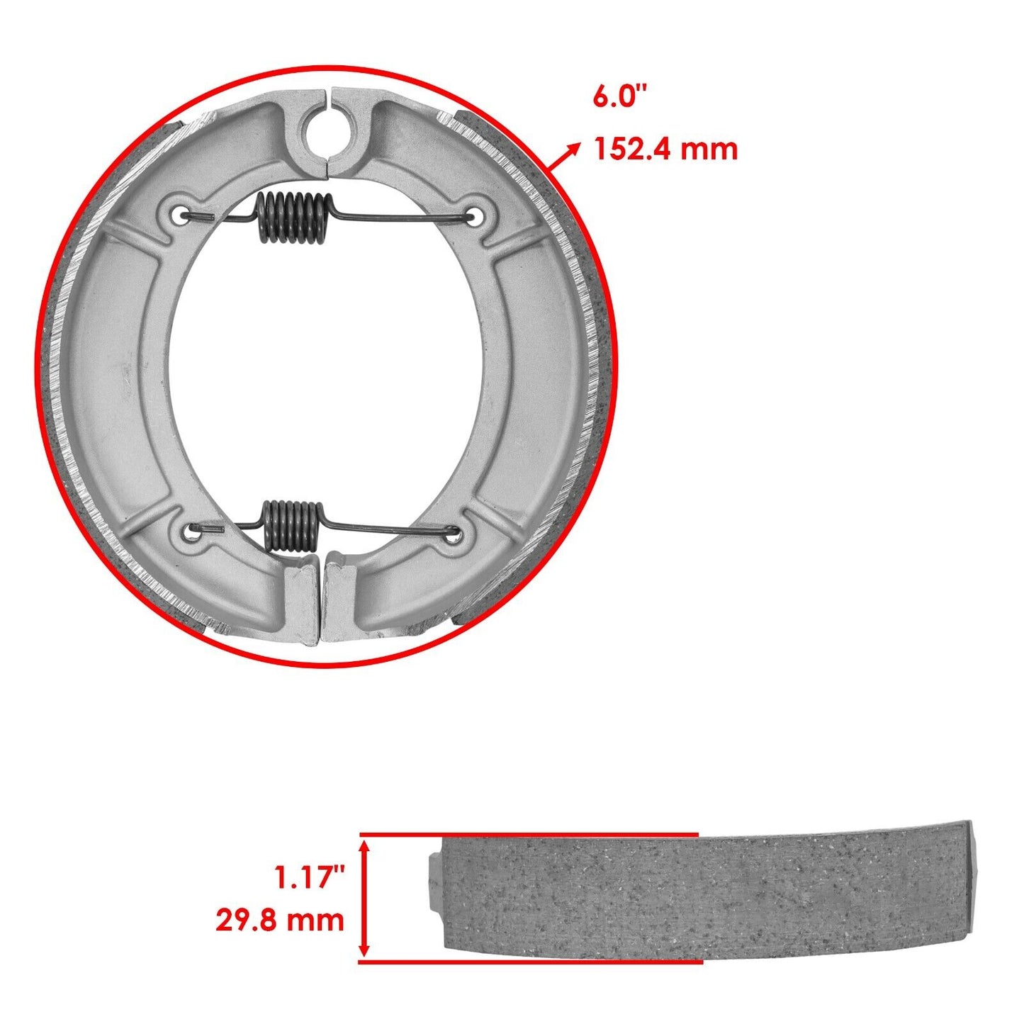 Front & Rear Brake Shoes for Yamaha Kodiak 400 YFM400FW 1993 1994 95 96 97 1998