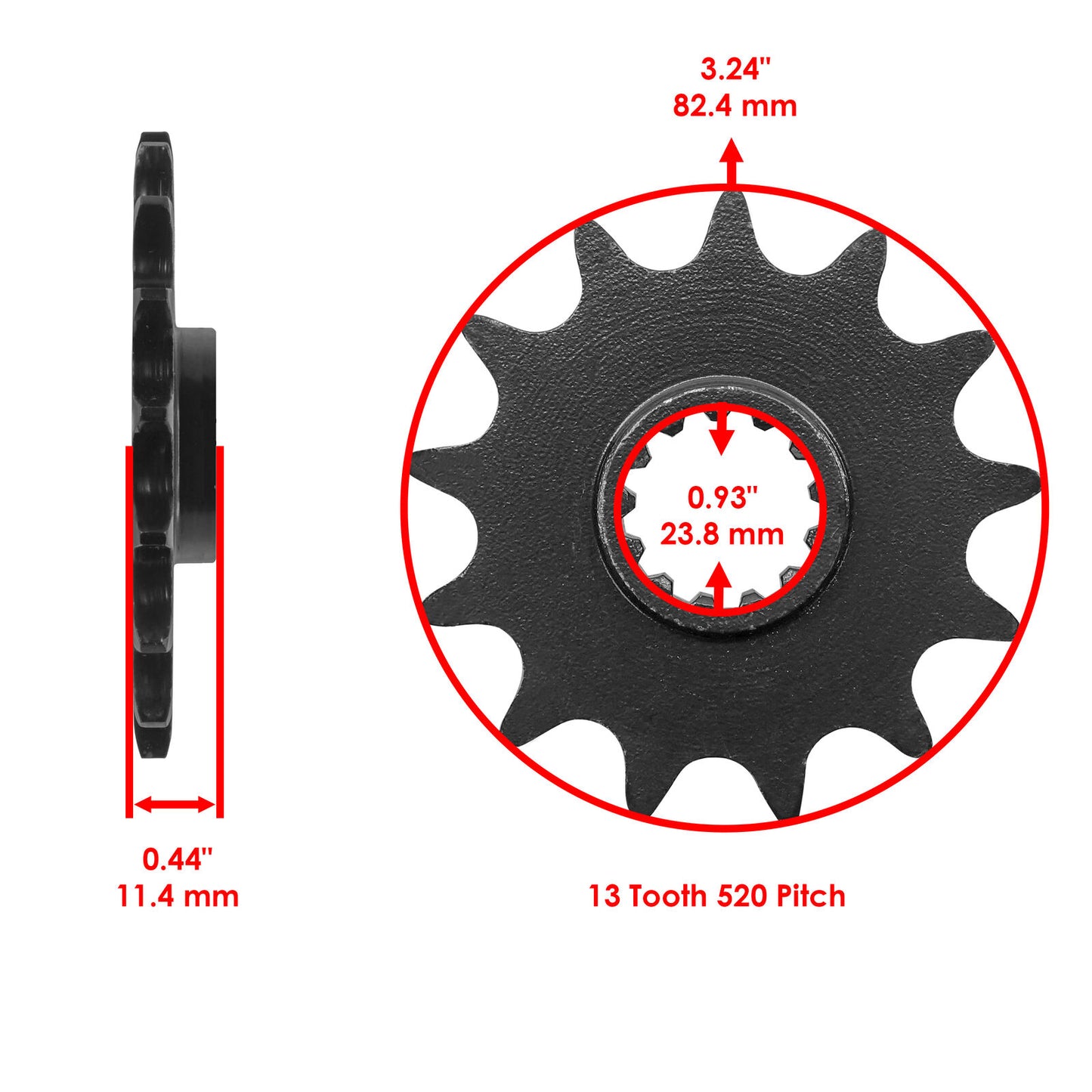 Front Drive Chain Sprocket for Suzuki RM250 87-08/RMX250 1989-1998/DR250 1990-93