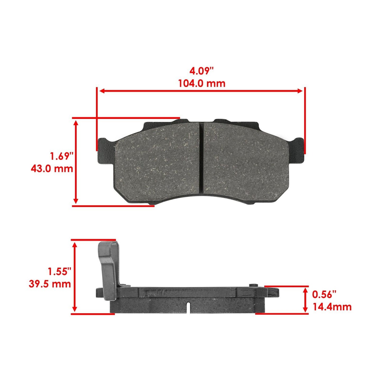 06451-HL3-A00 06452-HL3-A00 Front Brake Pads For Honda Pioneer Left/Right