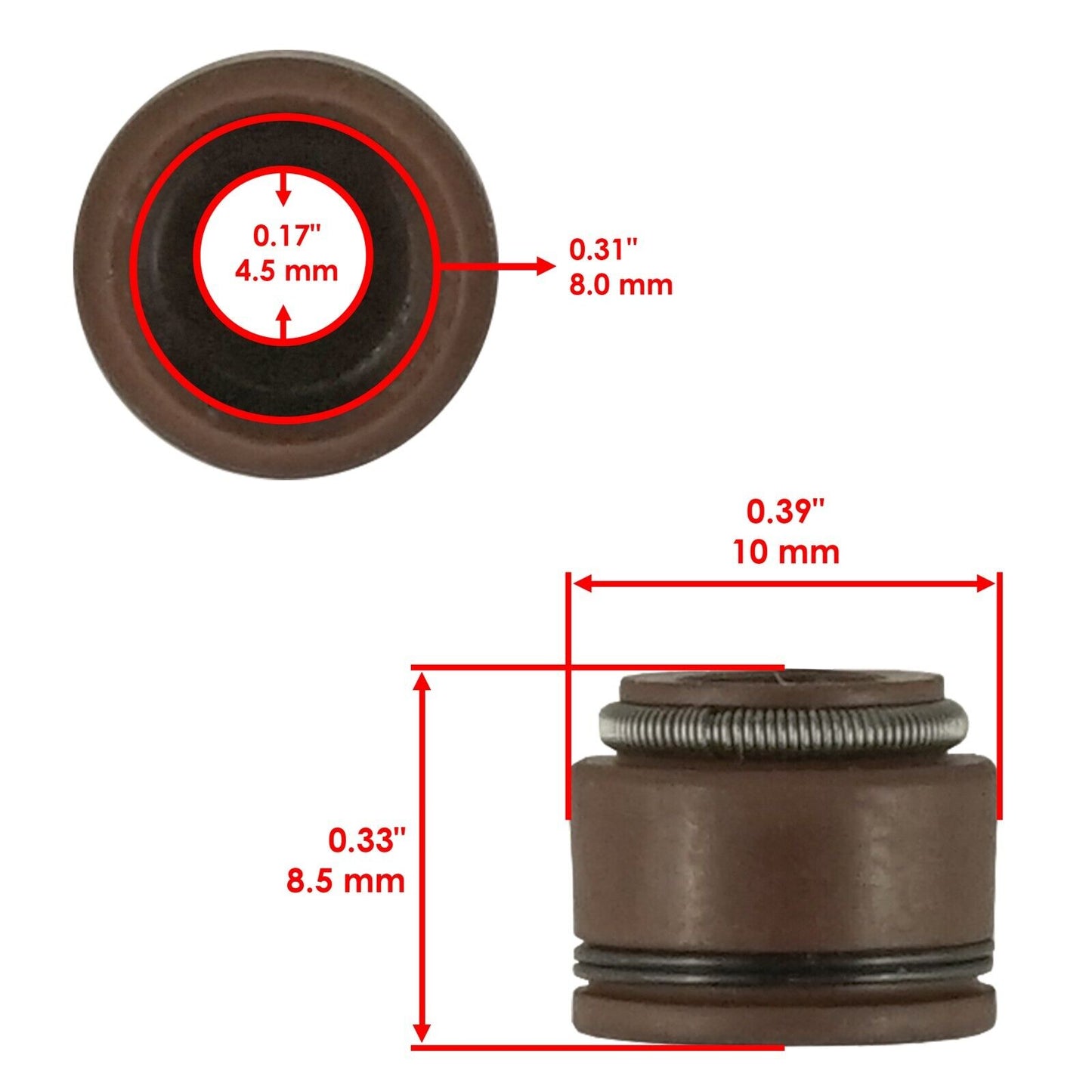 16x Valve Stem Seal for Suzuki 09289-05011 09289-05010