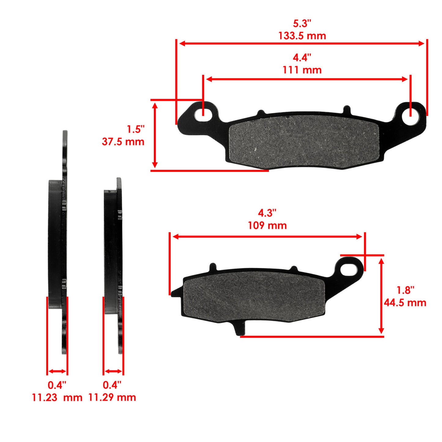 Front & Rear Brake Pads for Kawasaki Vulcan 1600 VN1600 Nomad 2005-2008