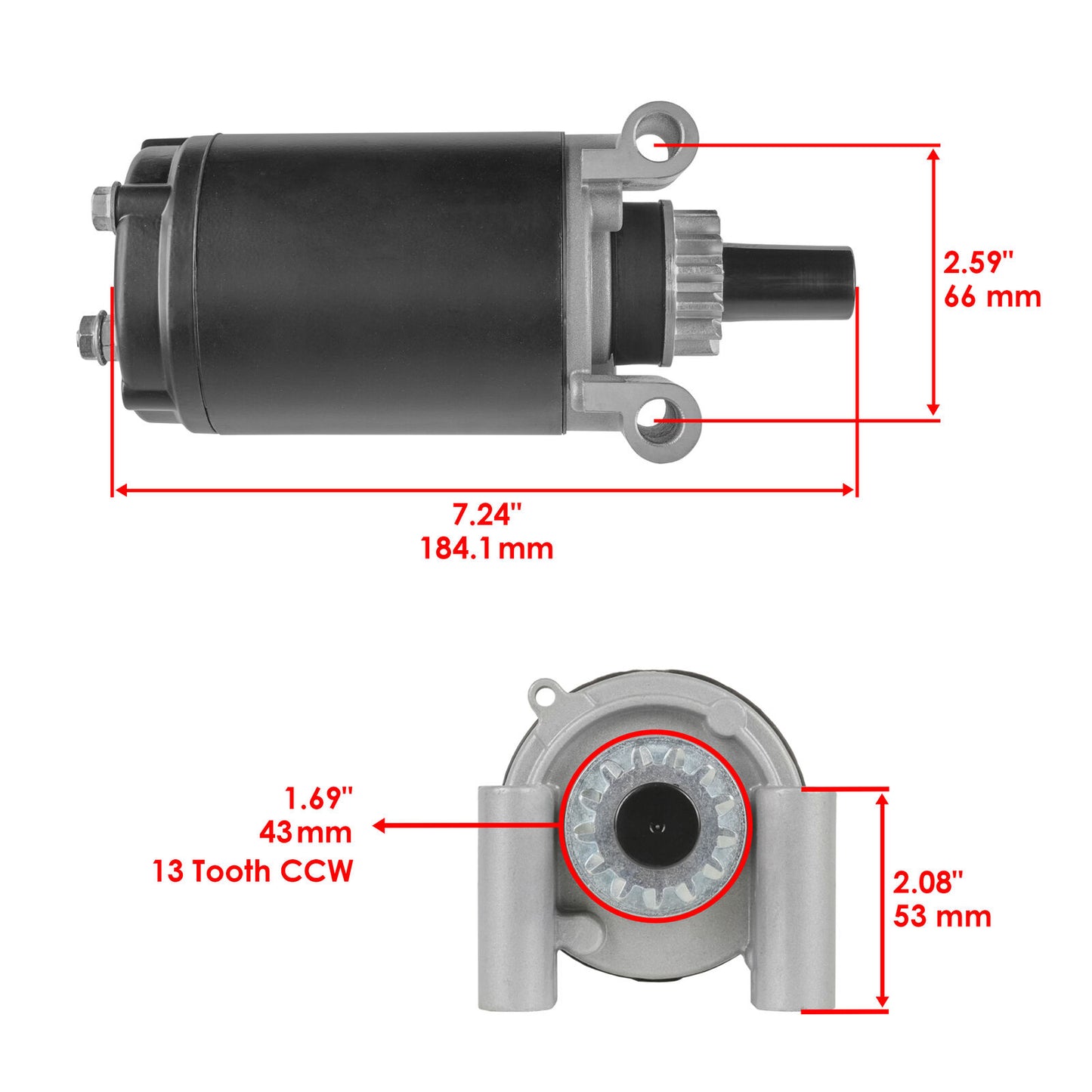 Starter for Kohler Cv14 Simplicity Snapper Dixon Gravely 1209822-S 1209822S 14Hp