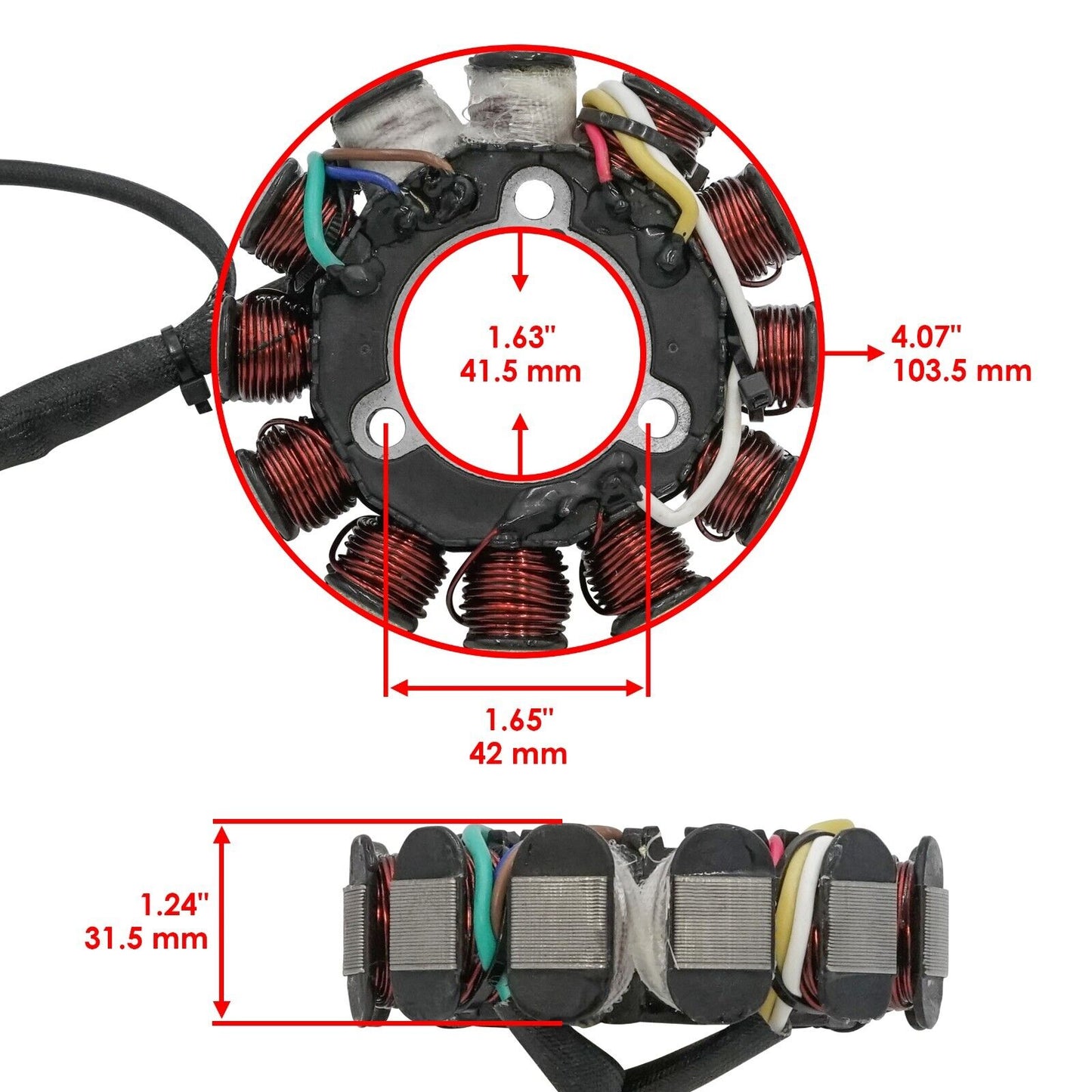 Caltric Stator for Polaris 3086458 3086904 Generator Alternator Magneto