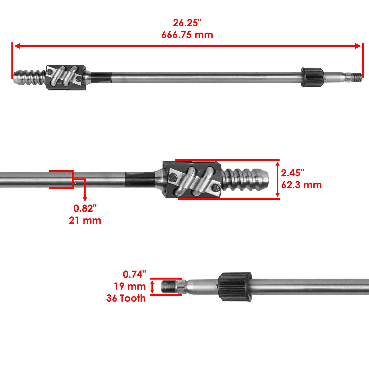 Steering Shaft For Ford/New Holland 3600R 3600V 3900 4000S 4100 4600SU Tractor