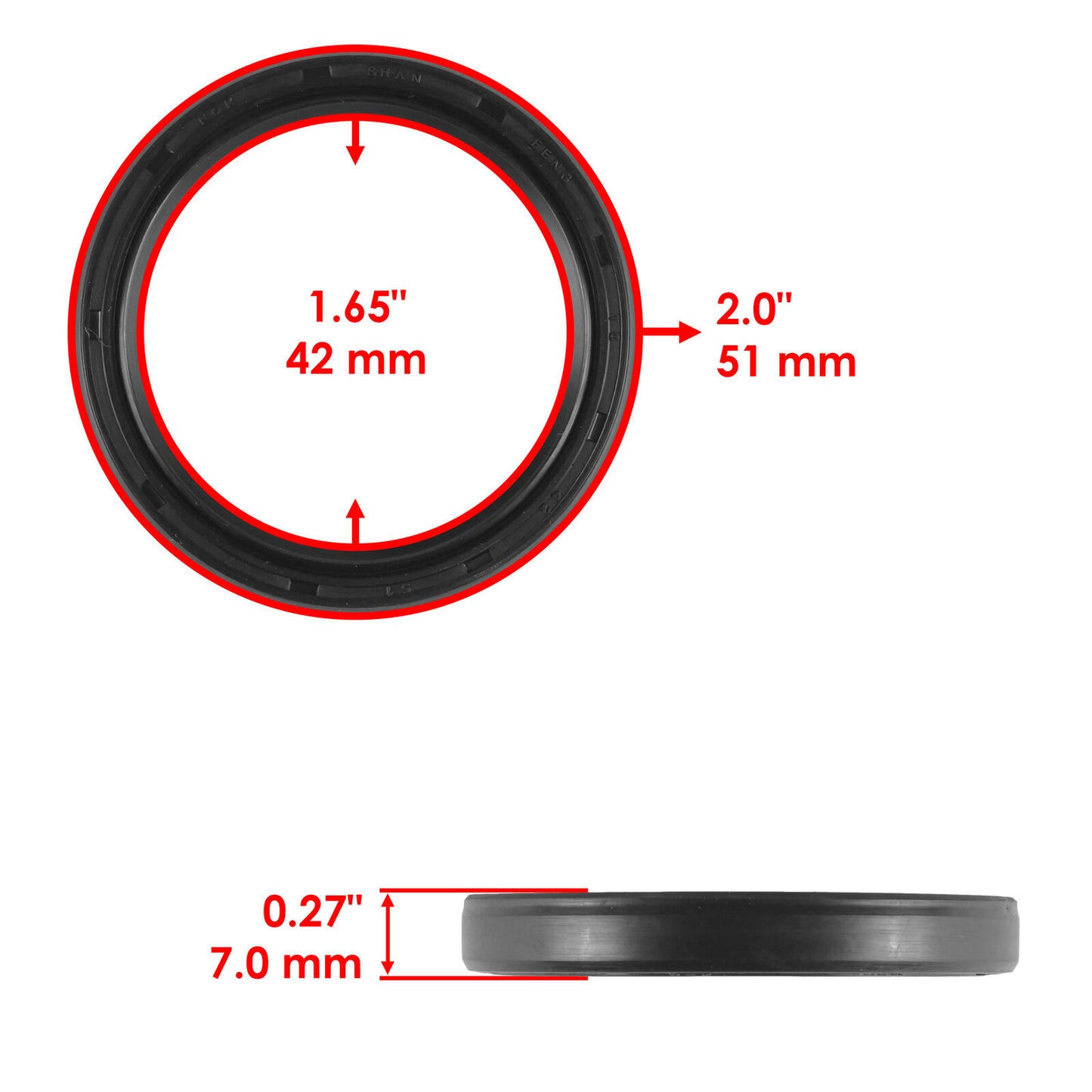 Caltric Rear Differential Seal & O Ring For Honda Recon 250 TRX250 2X4 1997-2001