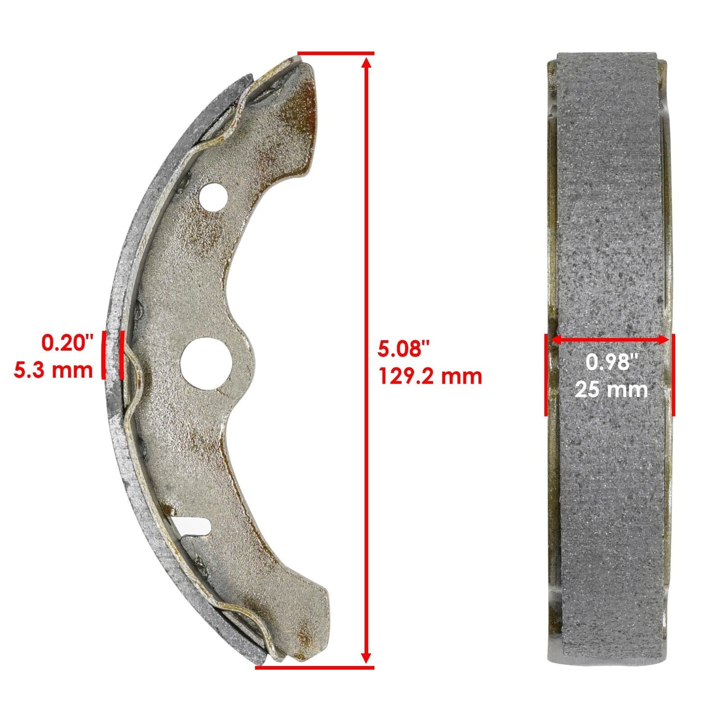 Front & Rear Brake Shoes for Yamaha Kodiak 400 YFM400FW 1993 1994 95 96 97 1998