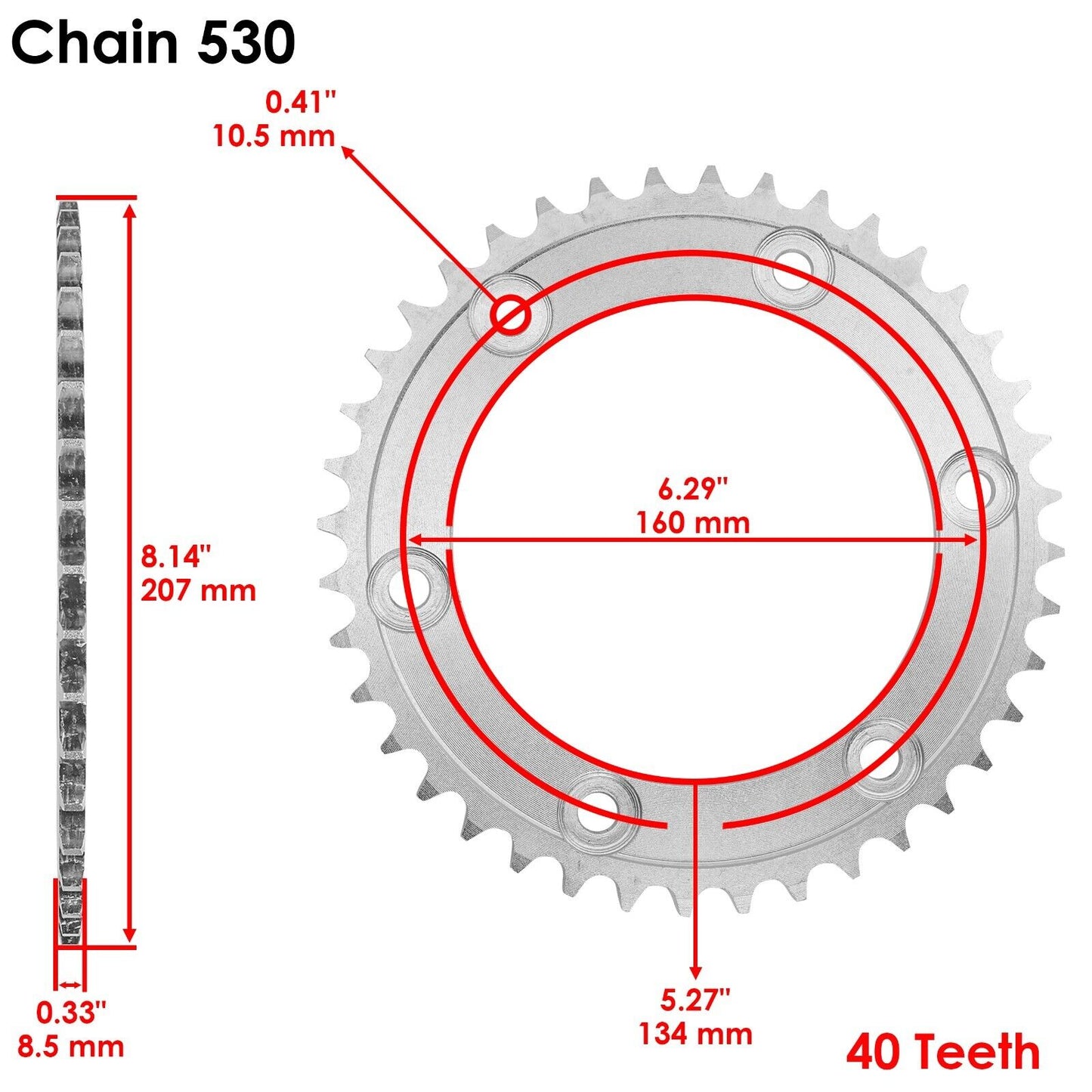 Drive Chain & Sprockets Kit Fits HONDA CBR1000RR Fireblade SC57 2004 2005