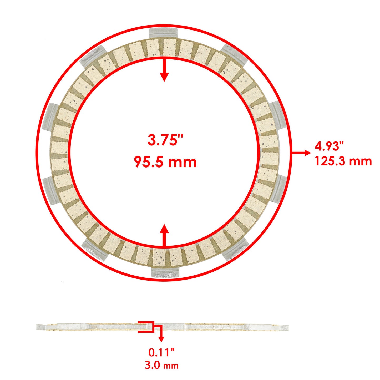 Clutch Friction Plates Kit for Yamaha Blaster 200 YFS200 1988-2006