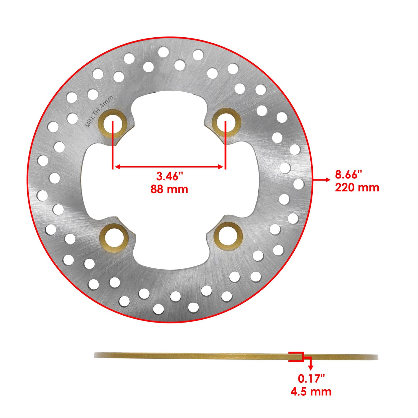 Rear Brake Disc Rotor for Polaris RZR XP 900 2011 2012 2013   5254272