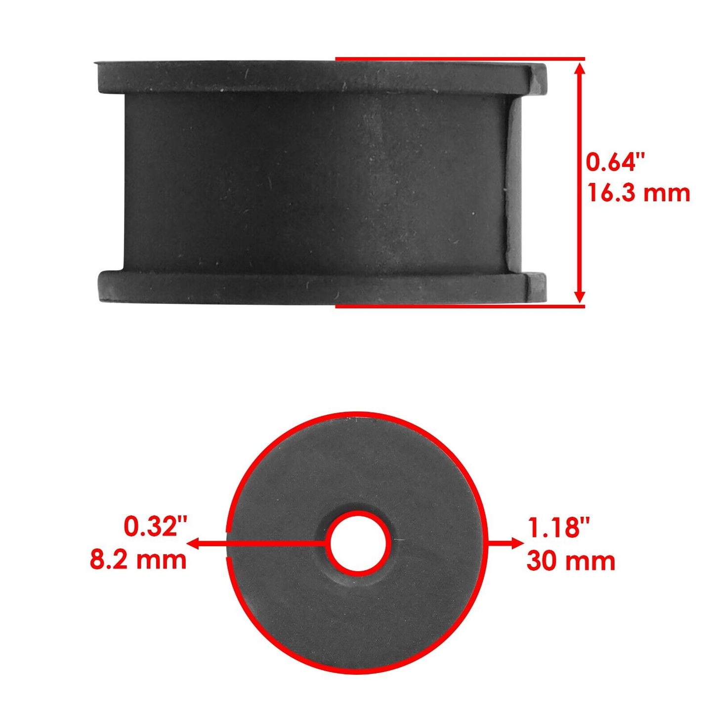 Caltric Muffler Anti-Vibration Rubber for Can-Am Renegade 850 2018-2022 Qty 4