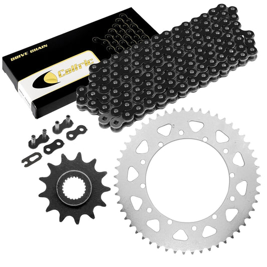 Black Drive Chain And Sprocket Kit for Yamaha TTR250 1999-2006