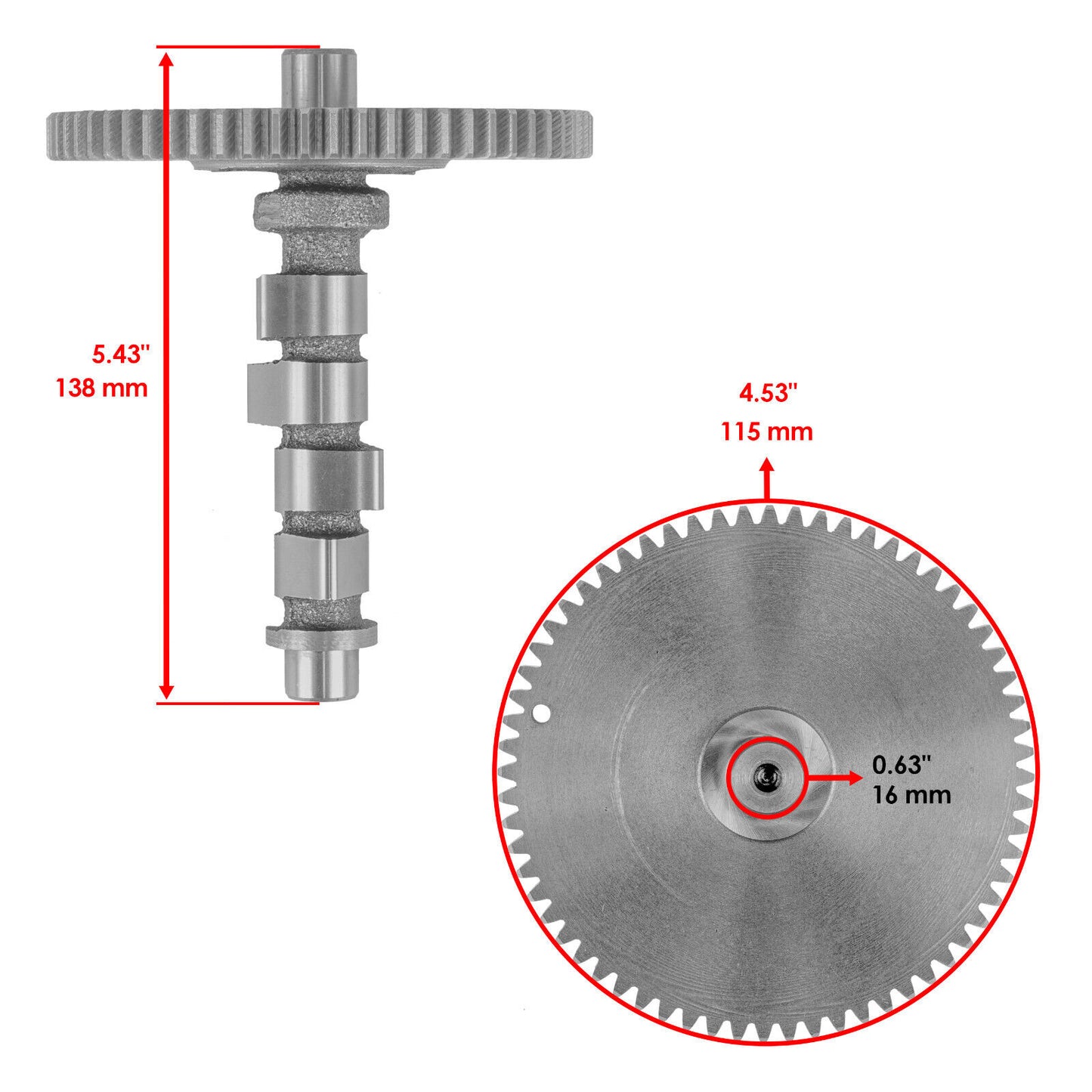 Camshaft and Crankshaft Spur Gear fits Kawasaki Mule 3010 KAF620 2001 2002-2008