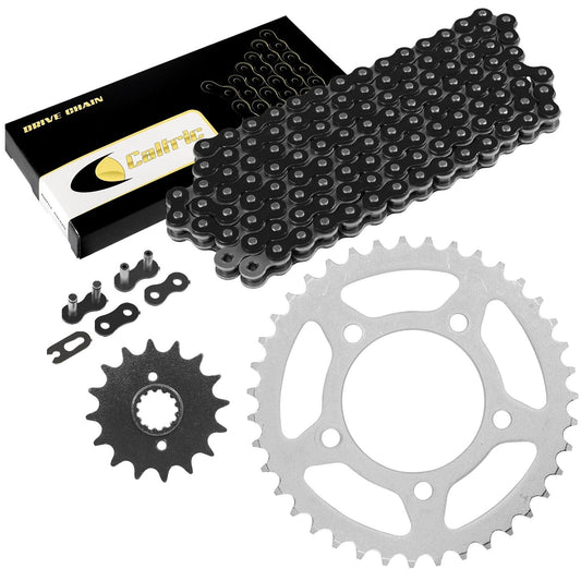 Black Drive Chain And Sprocket Kit for Suzuki GS500E GS500F GS500H 1994-2010