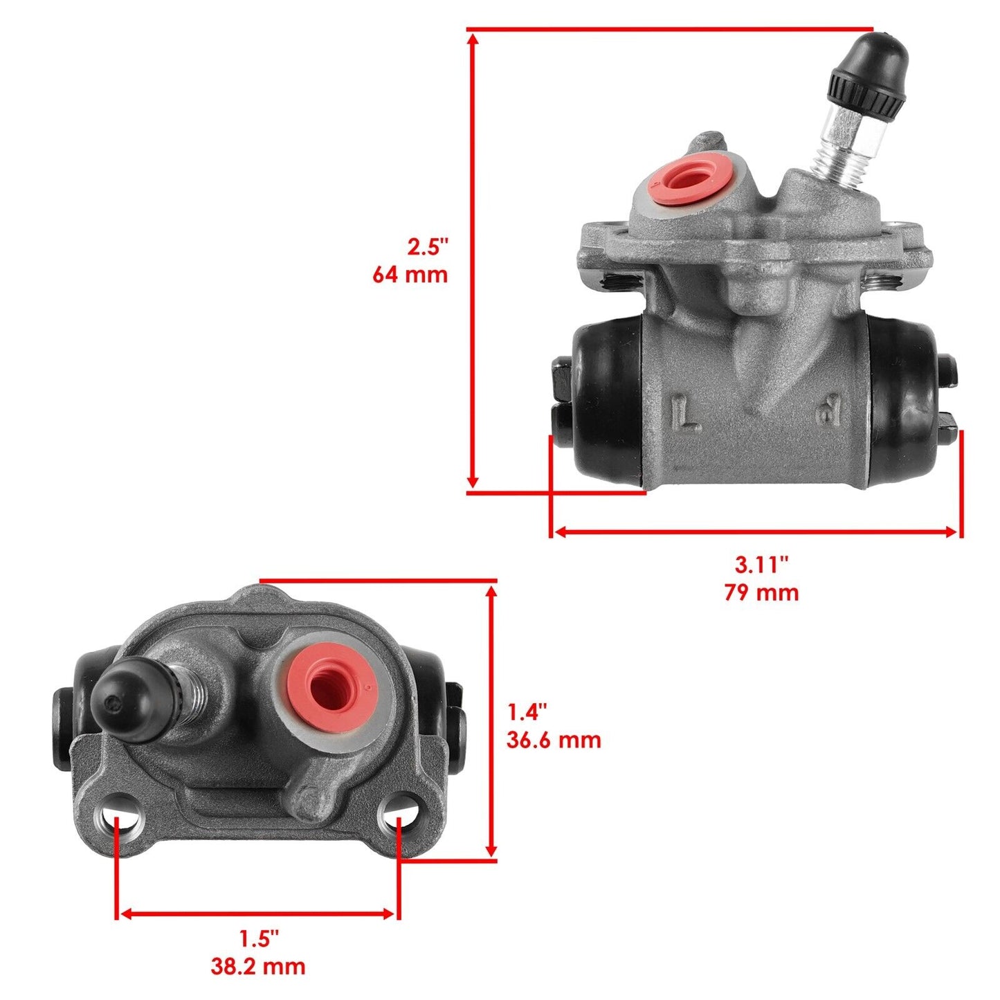 Front Wheel Brake Cylinder w/Shoes for Honda Recon 250 TRX250TE 2002-2024