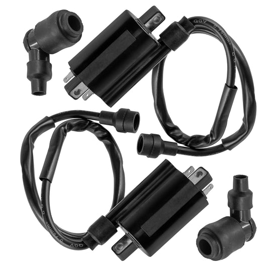 Caltric 21130-2060 21121-2092 Ignition Coil w/ Spark Plug Boot Cap For Kawasaki