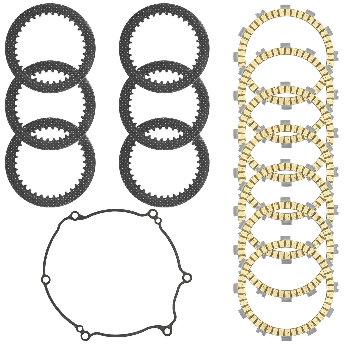 Caltric Clutch Friction Steel Plates and Gasket Kit for Kawasaki KX125 2003-2005