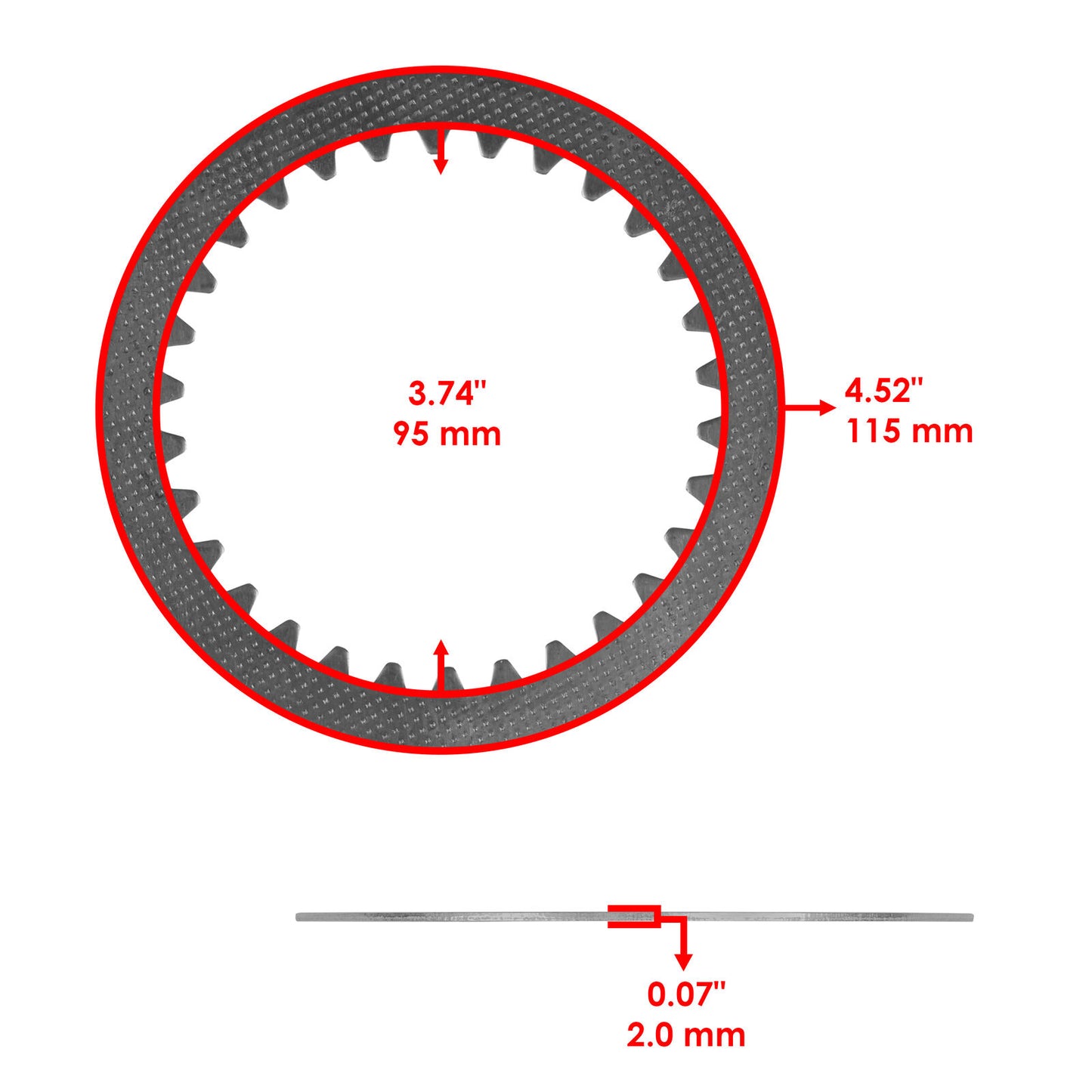 Clutch Friction Steel Plates for Suzuki RM80 RM80S 1986-2001 / RM85 2002 - 2021