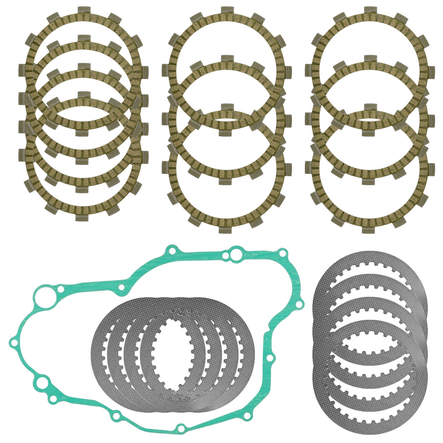 Clutch Friction Steel Plates and Gasket Kit for Yamaha YZ250F 2001 2002 - 2013