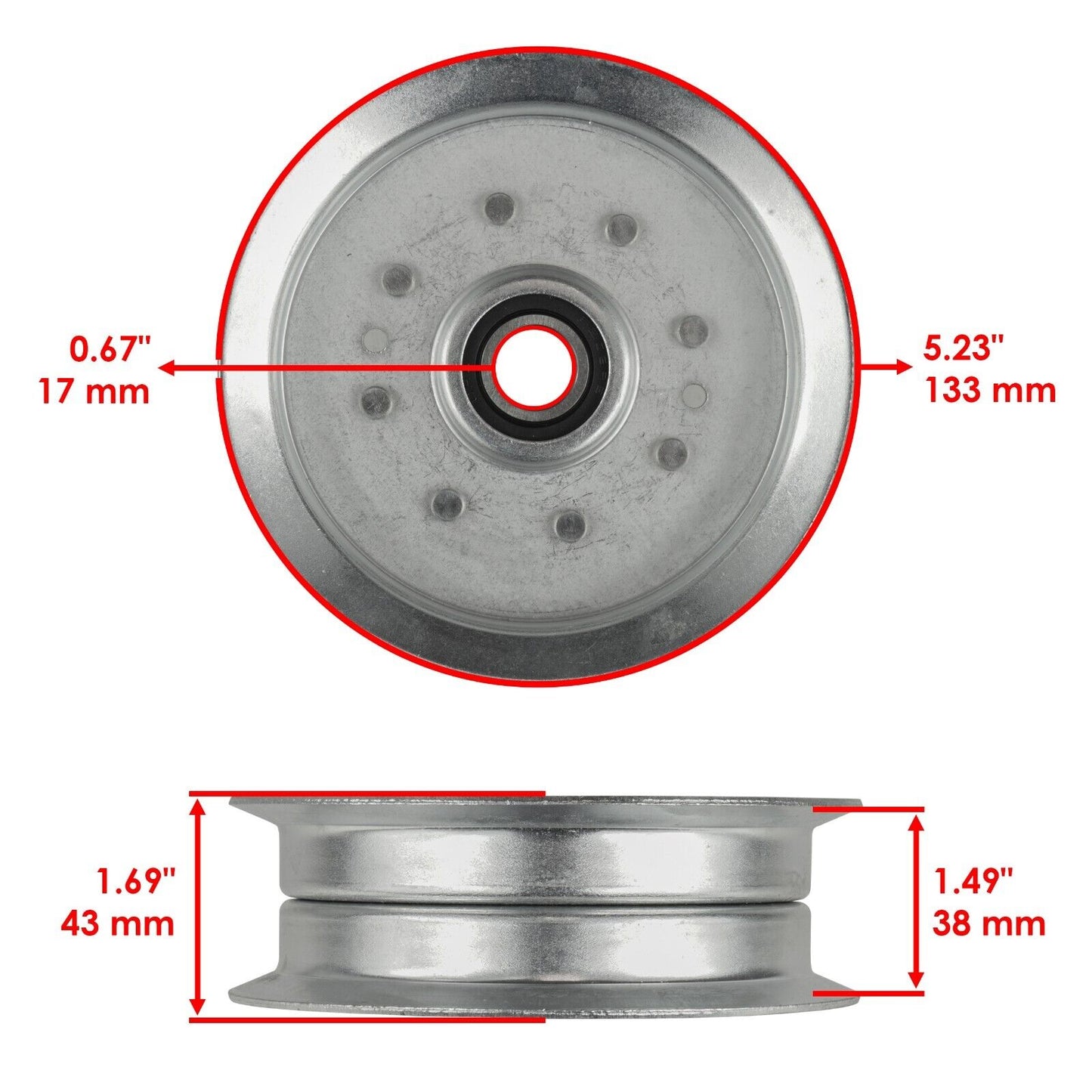 Deck Drive Belt Arm /Pulley for John Deere E160 E170 441577 L120 40777 44557 48"