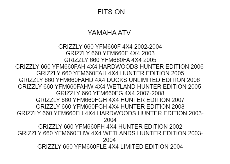 Cylinder Piston Ring for Yamaha Grizzly 660 YFM660F 4X4 2002- 2008 Standard Bore