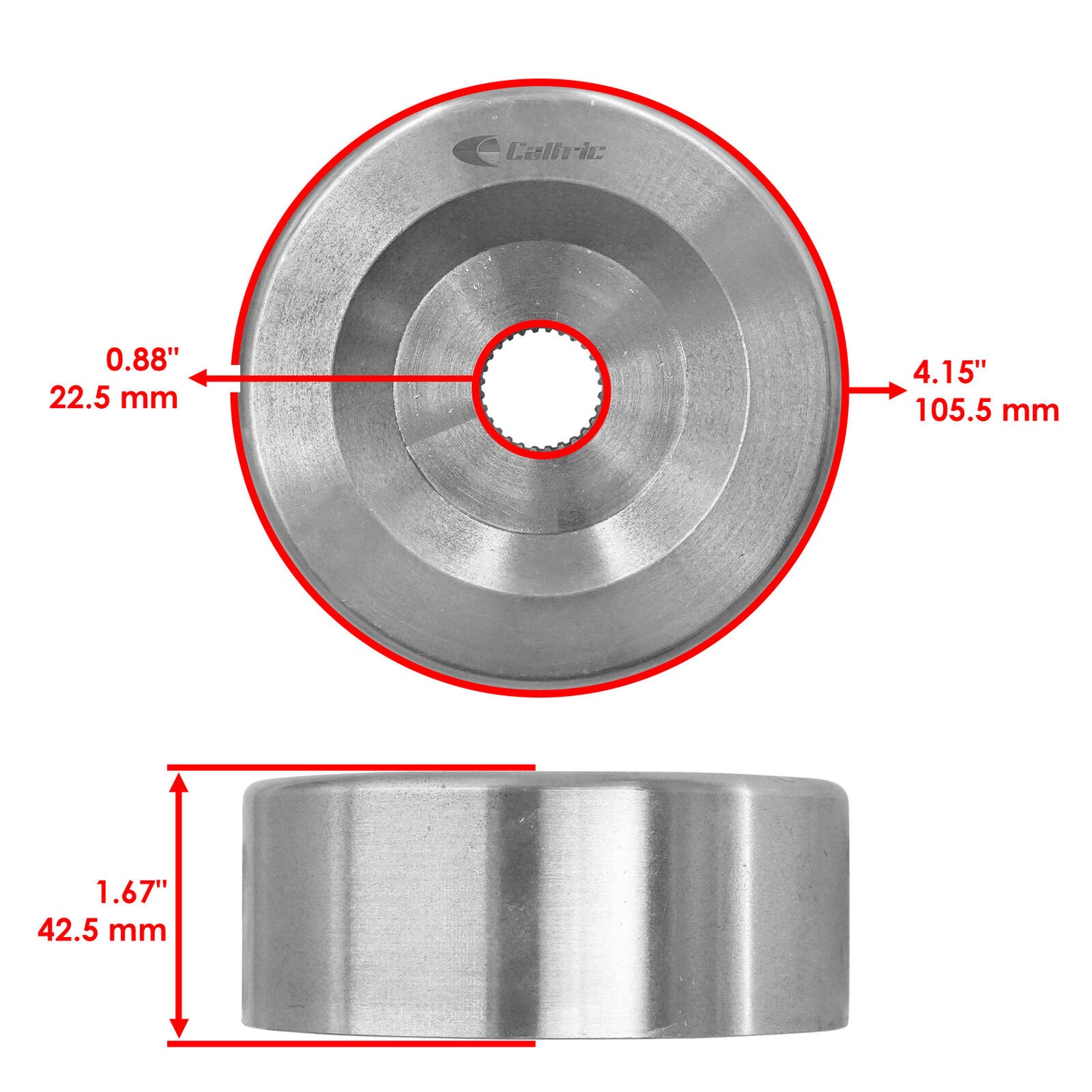 Caltric 66709-22360 Brake Drum For Kubota B1550D B1550E B1750D B1750E B5200E