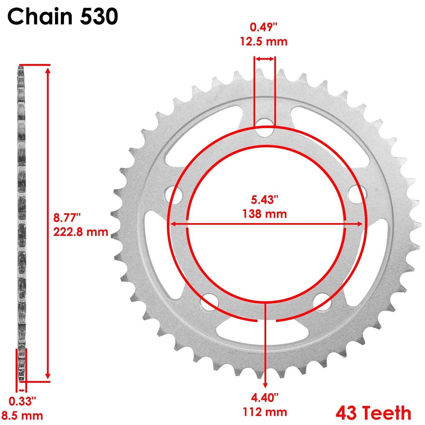 Drive Chain & Sprockets Kit Fits HONDA CBR900RR Fire Blade 1993 1994 1995