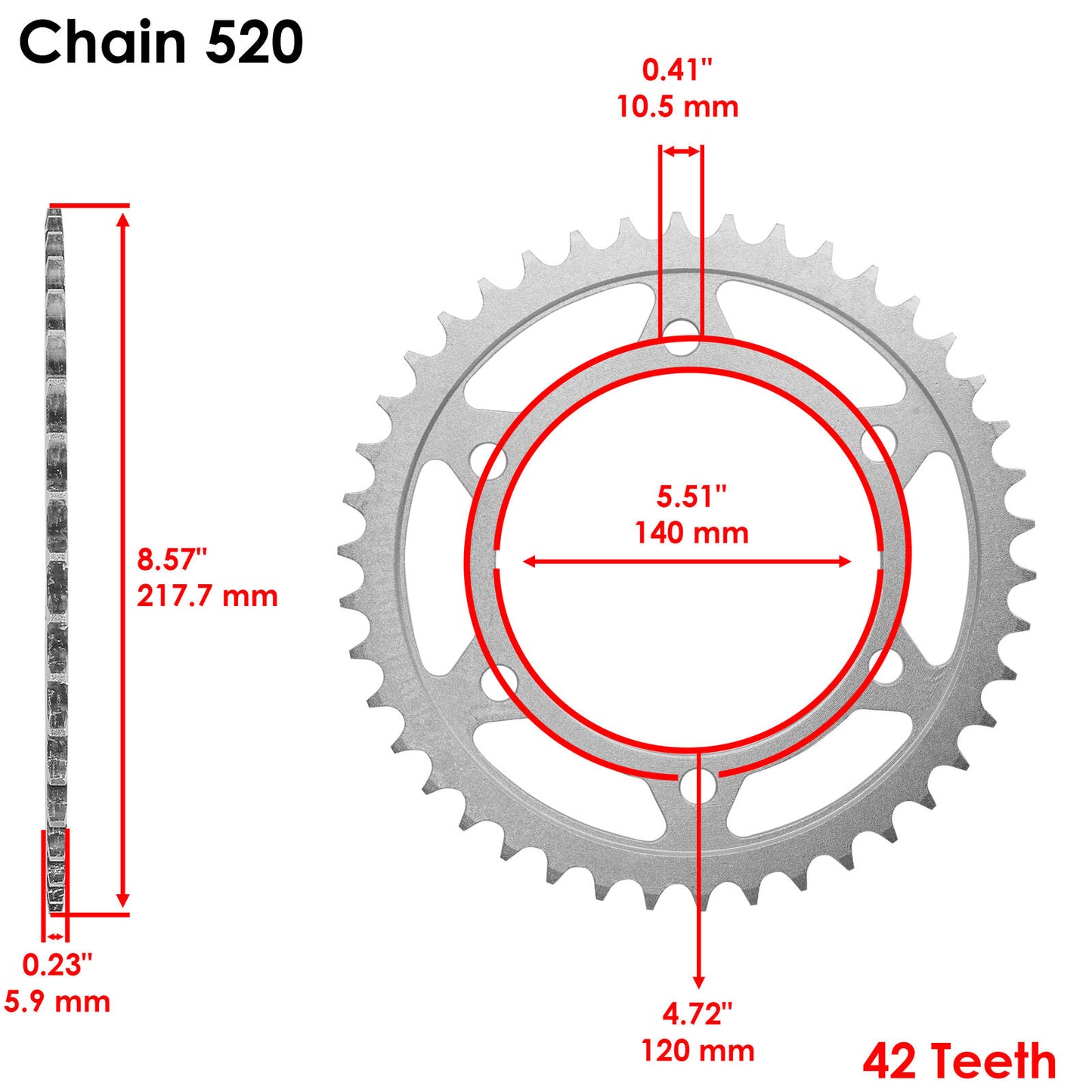 Drive Chain & Sprocket Kit for Kawasaki EN500 Vulcan 500 Ltd 1996-2009