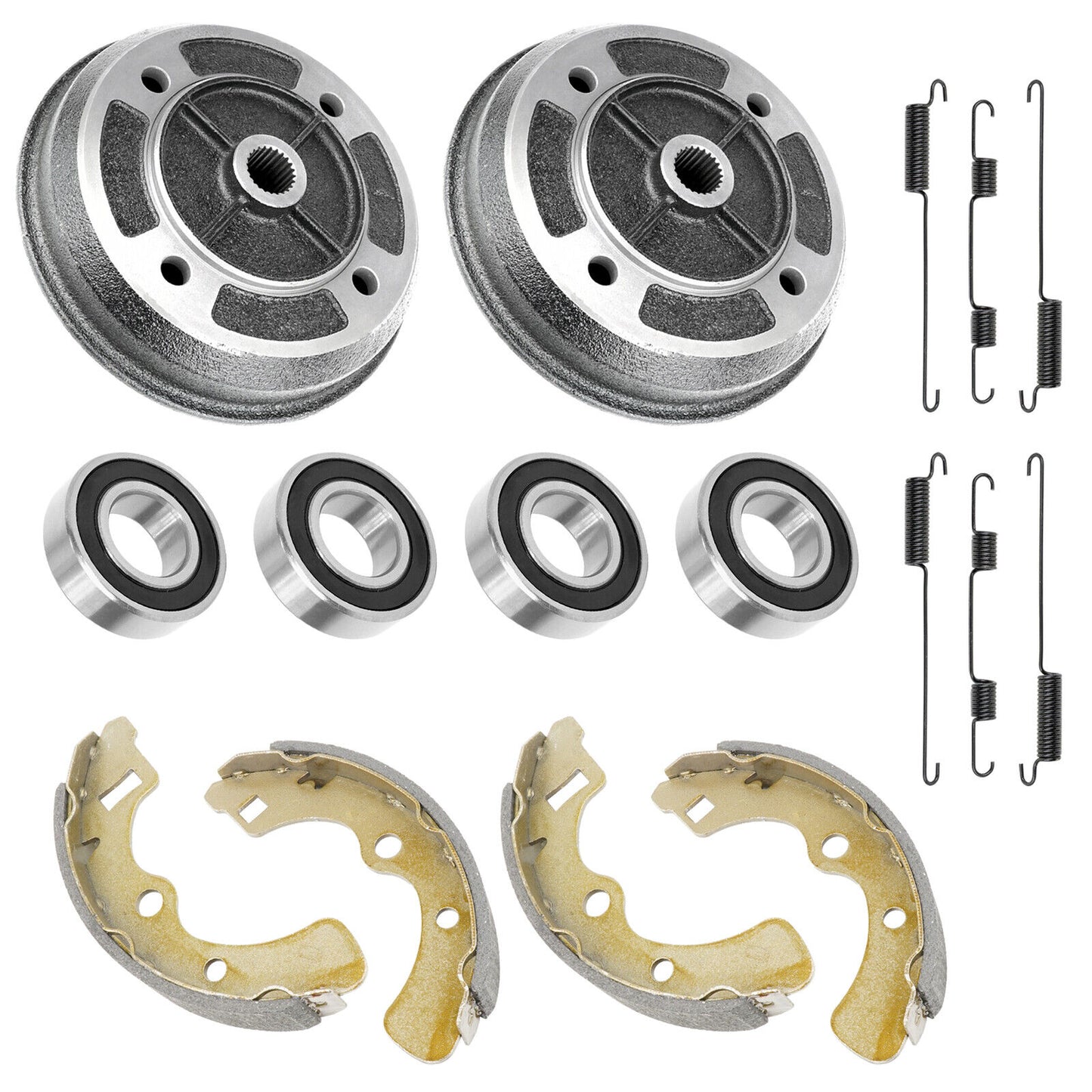 2 Rear Brake Drum Shoes Kit for Kawasaki Mule 2510 KAF620A KAF620 A 4X4 1994-00