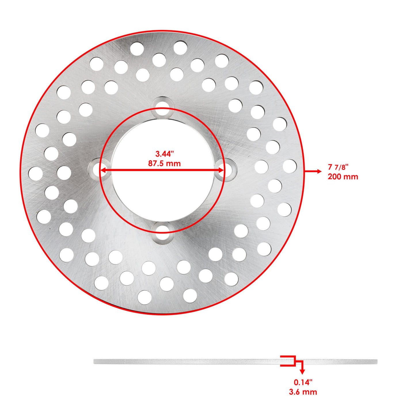 Front Left Brake Caliper Disc Rotor Pads for Yamaha Rhino 700 YXR700 4X4 2008-13