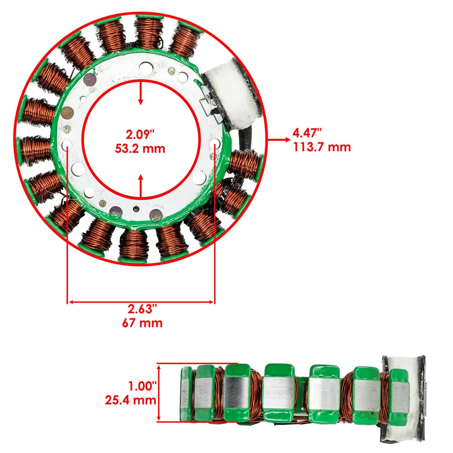 Stator for Yamaha Moto-4 350 YFM350ER 1987 1988 1989 Atv Magneto