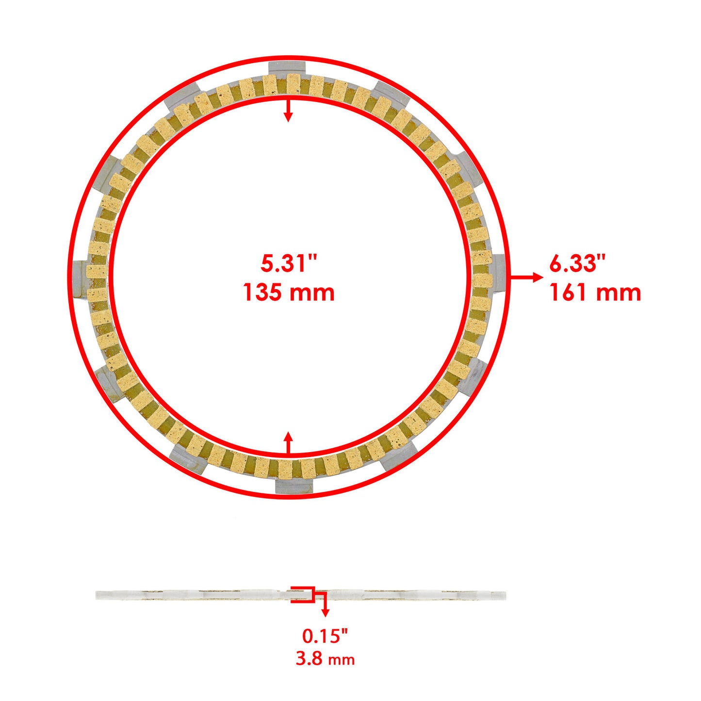 Clutch Friction Steel Plates Gasket Kit for Kawasaki Ninja ZX-14R ZX1400 2012-22