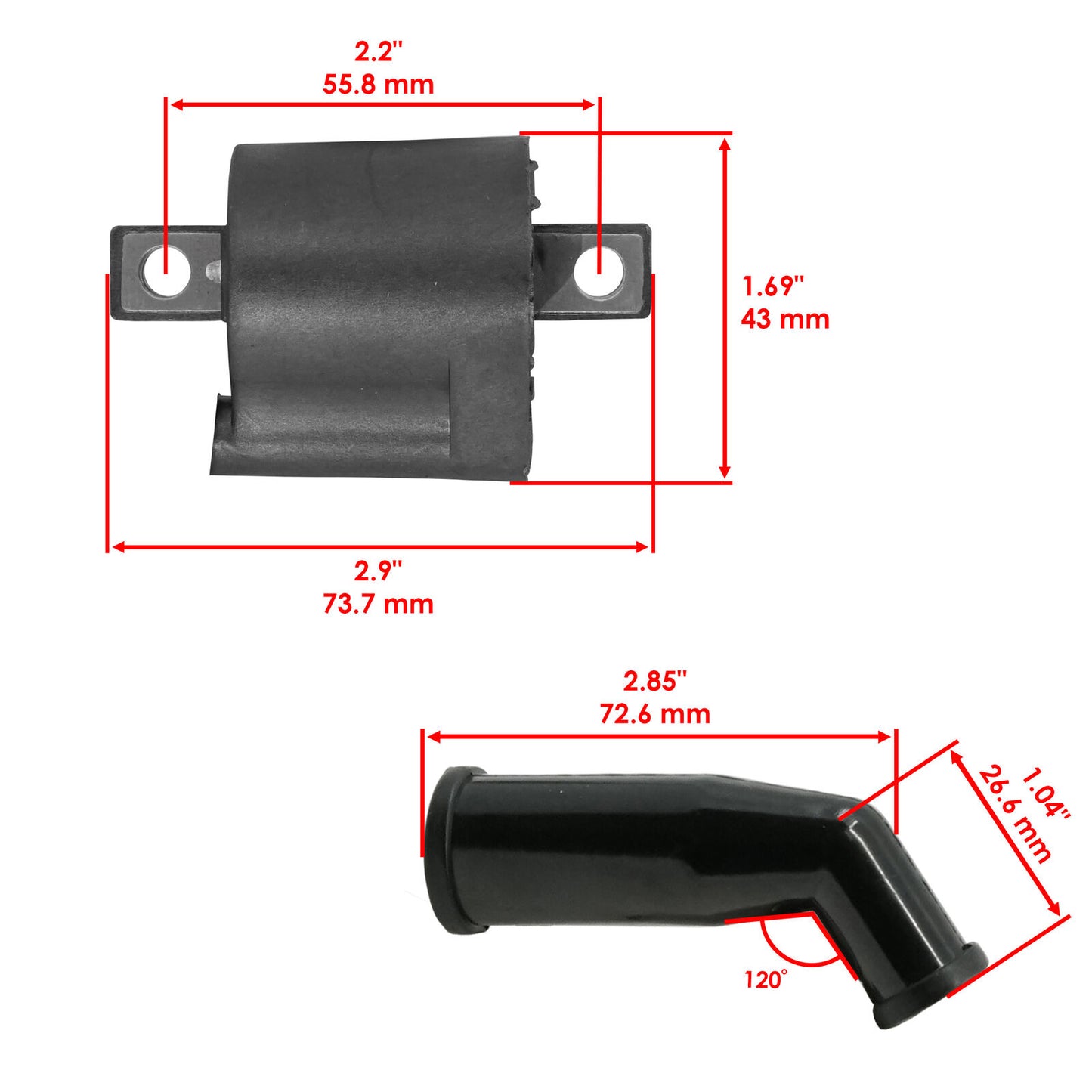 Caltric 1UY8231041-00 29U823104100 Ignition Coil for Yamaha Warrior Big Bear 350