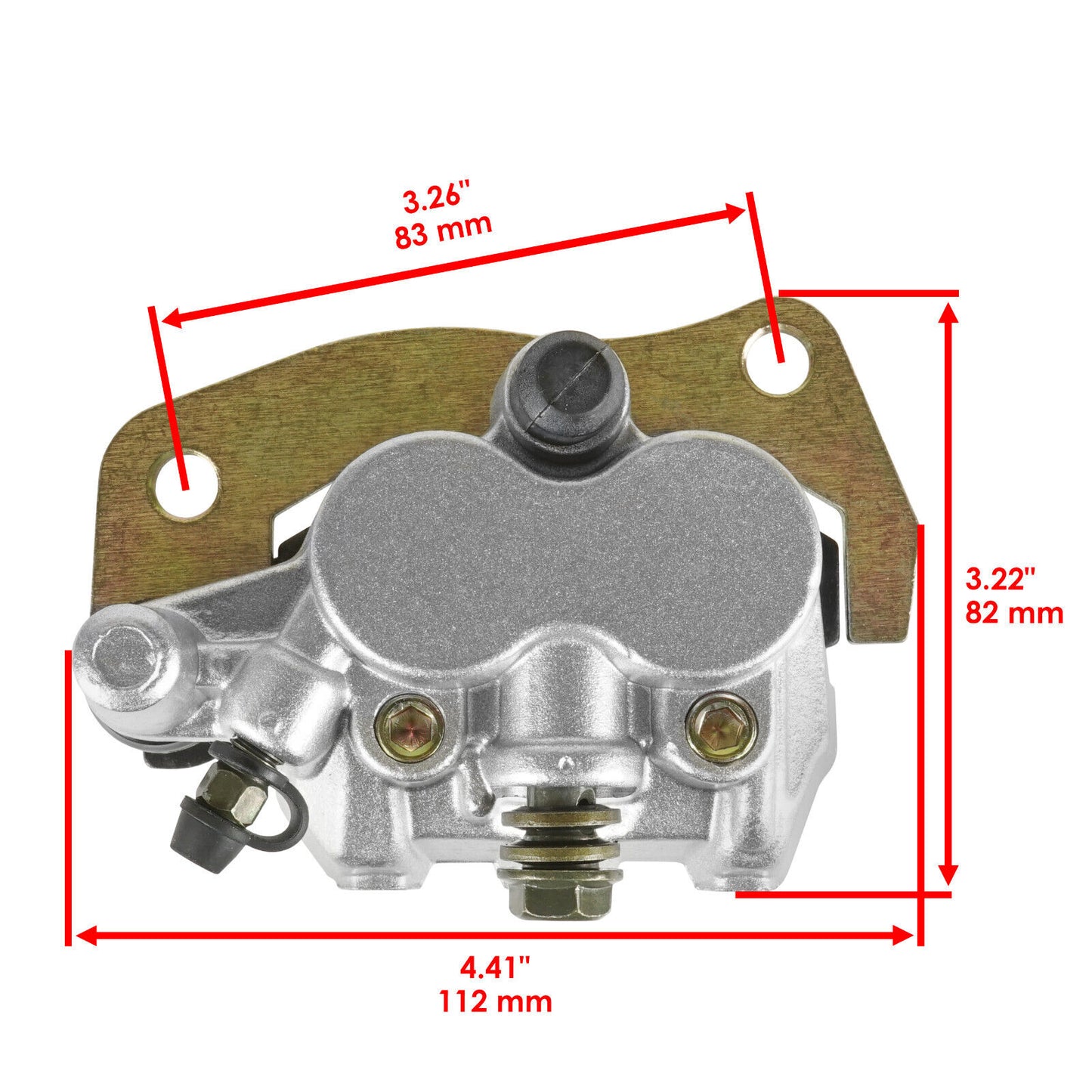 Front Left Right Brake Caliper Disc Pads For Yamaha Rhino 450 YXR450 4X4 2006-09