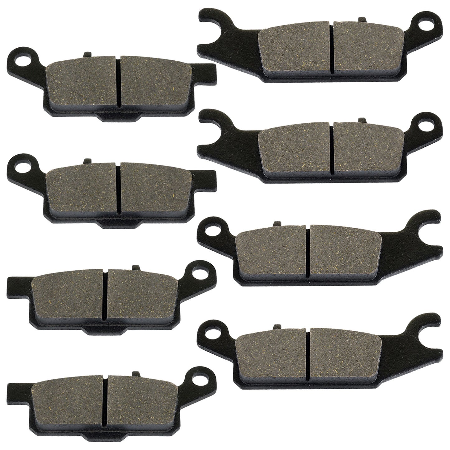 Caltric Front and Rear Brake Pads for Yamaha Grizzly 700 YFM700F 2007-2020